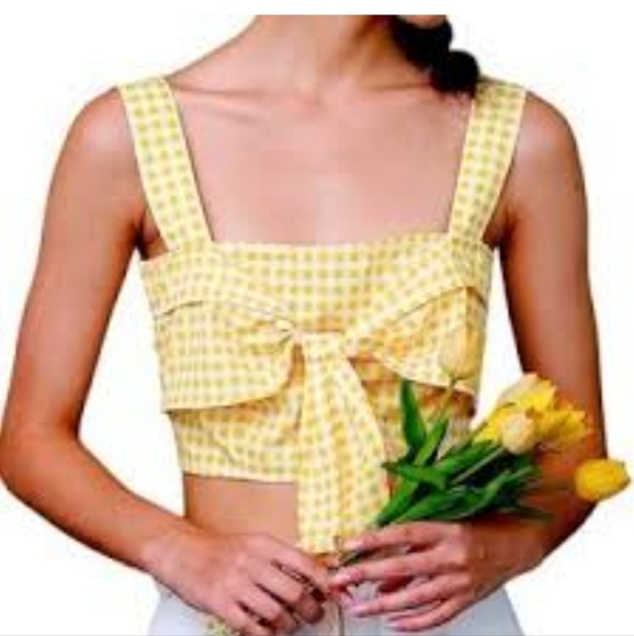 Zara Tops - Zara Cropped Polka Dot Sz S